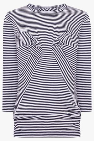 JUNYA WATANABE RTW Panel Stripe Long Sleeve Top | Navy/White