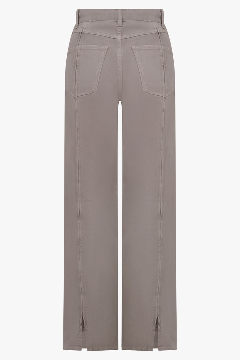 PHOEBE PHILO RTW Zip Denim Jeans | Ash Grey