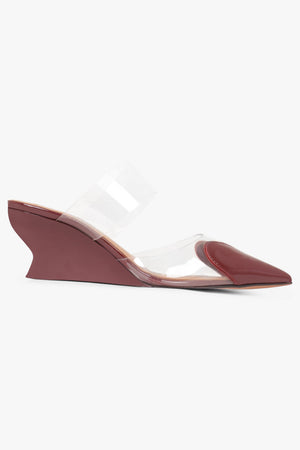 ALAIA SHOES Le Coeur Patent 60mm Mule | Garnet Red