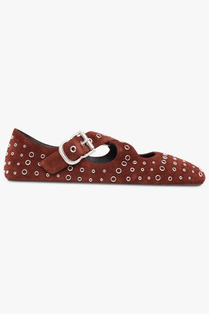 Criss Cross Ballet Flats | Ebene Brown