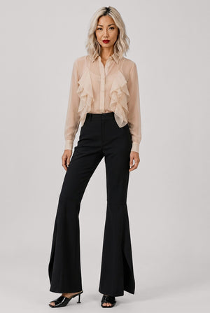 COMME DES GARCONS RTW Ruffle Hem Pant | Black