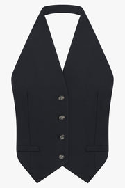 AWAKE MODE RYW Tie-Back Detail Vest Top | Black