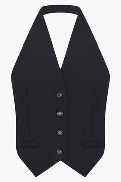 AWAKE MODE RYW Tie-Back Detail Vest Top | Black