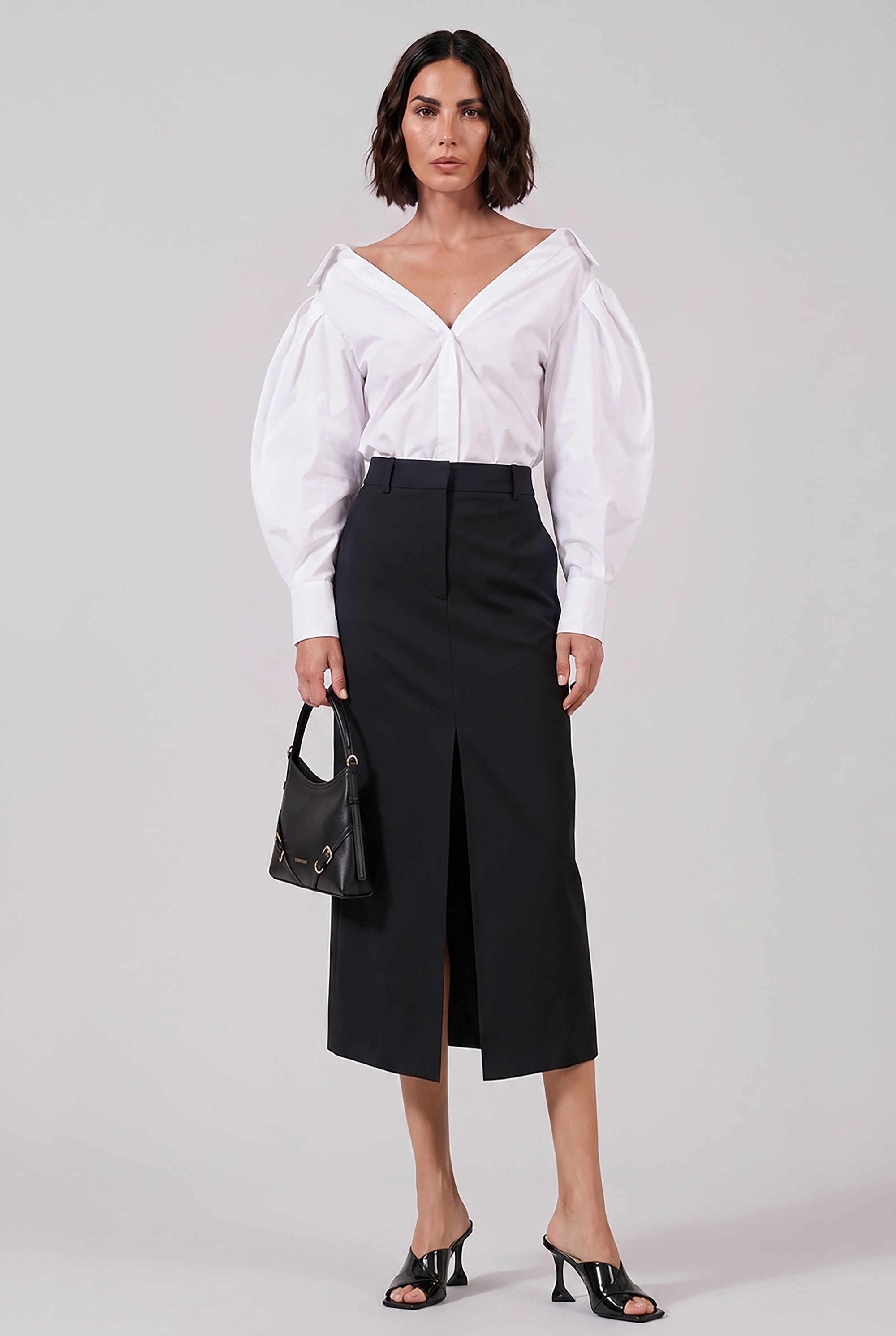 GIVENCHY RTW Slashed Shirt | White