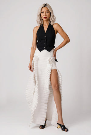 AWAKE MODE RYW Tie-Back Detail Vest Top | Black