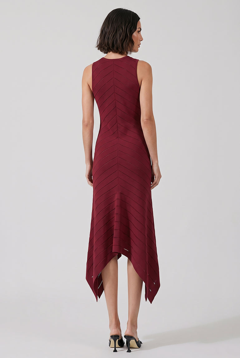 GIVENCHY RTW Herringbone Knit Long Dress | Red Cherry
