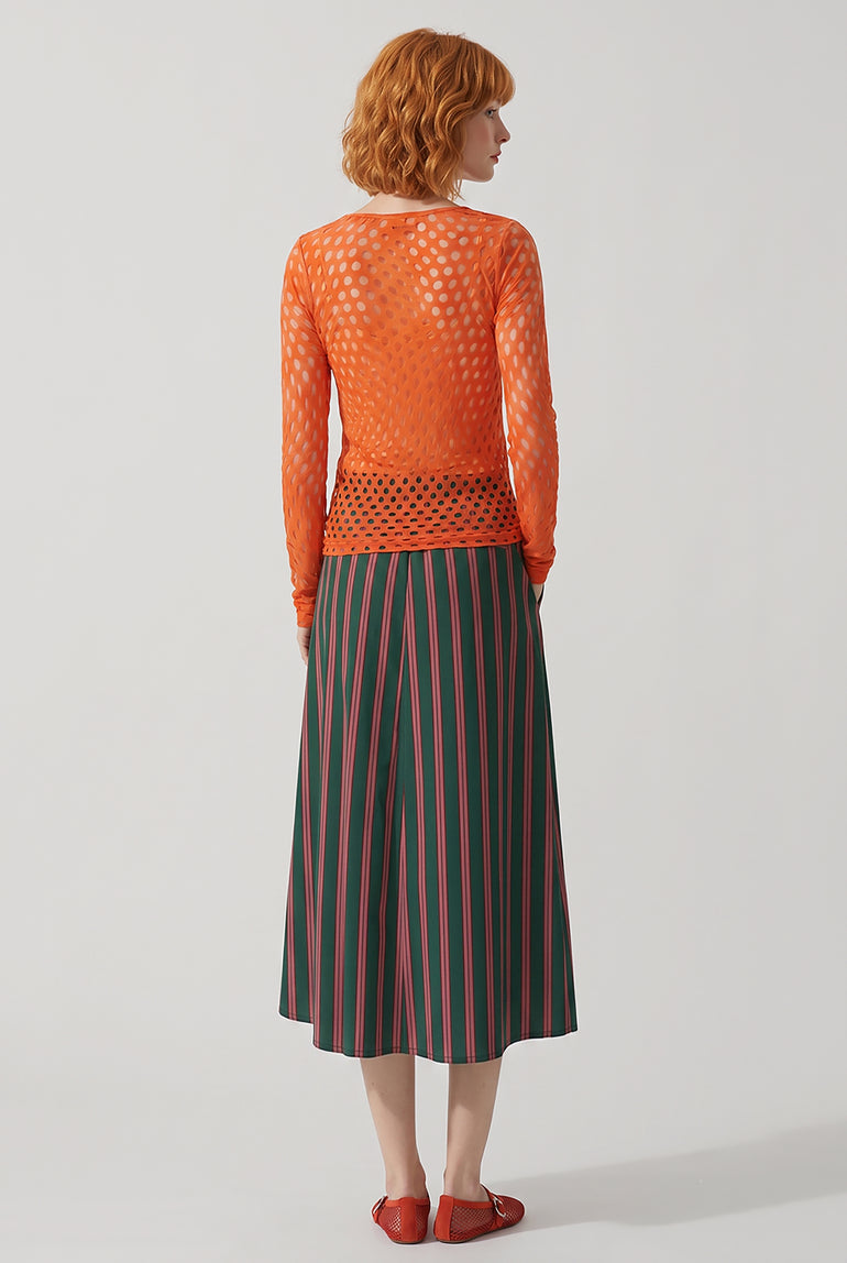 DRIES VAN NOTEN RTW Holletina Polka Dot Top | Red