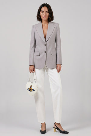 Tailored Single Breasted Jacket | Swan Grey