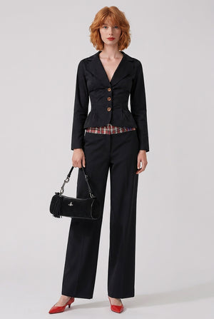 Drunken Asymmetric Jacket | Black