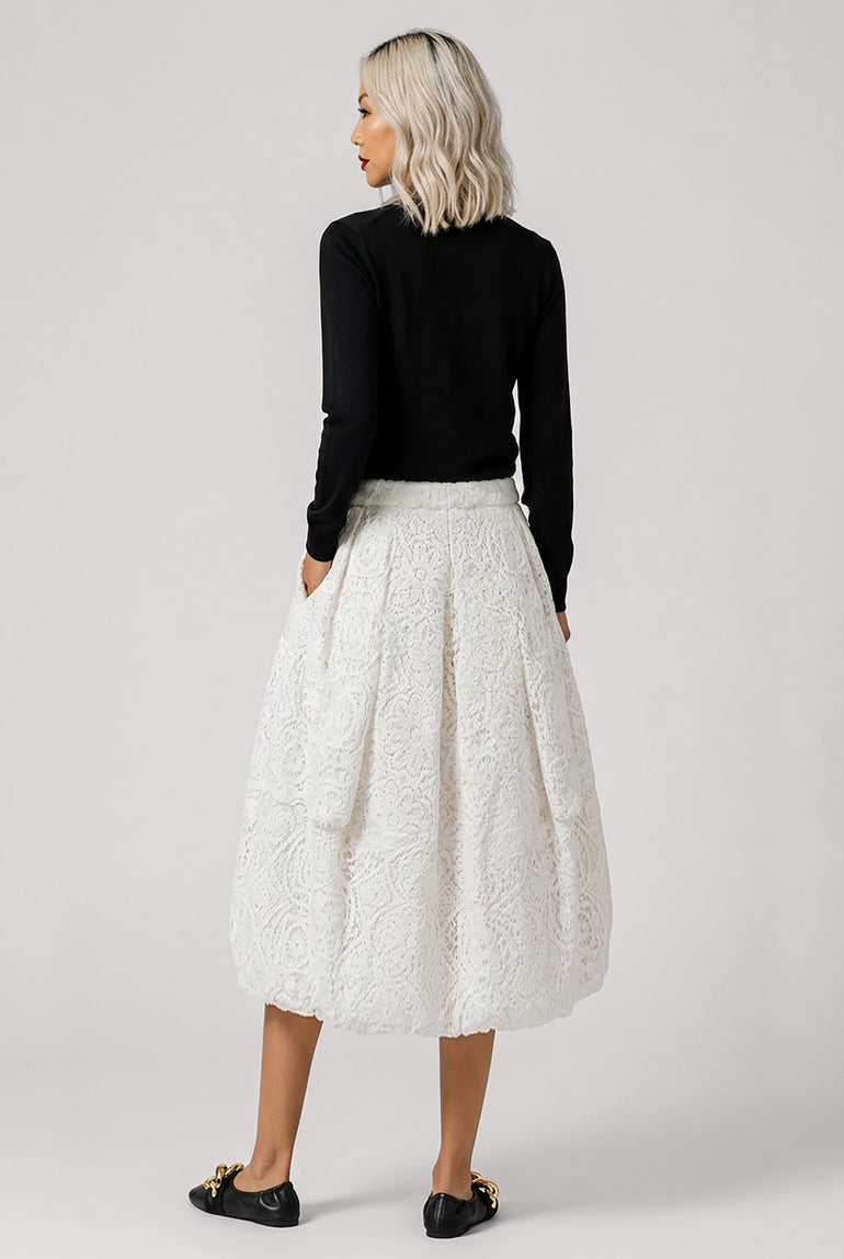 COMME DES GARCONS RTW Flower Embroid Jumper | Black