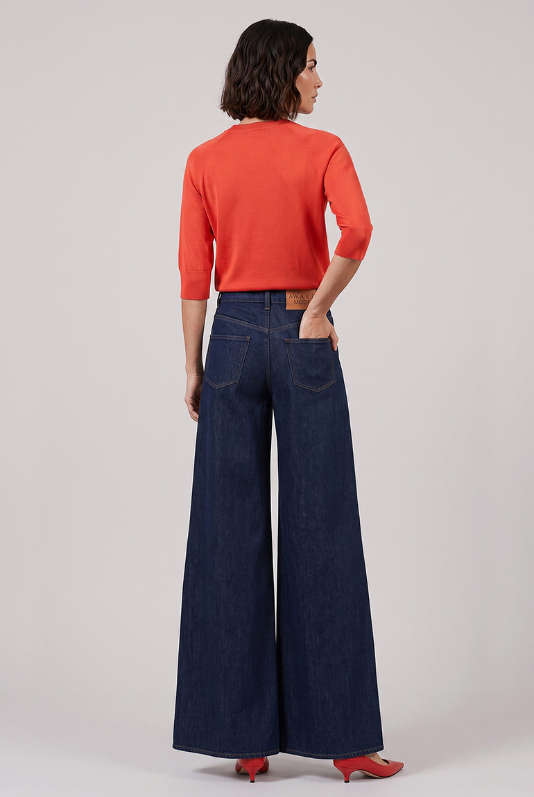 DRIES VAN NOTEN RTW Tuan Short Sleeve Knit | Light Red