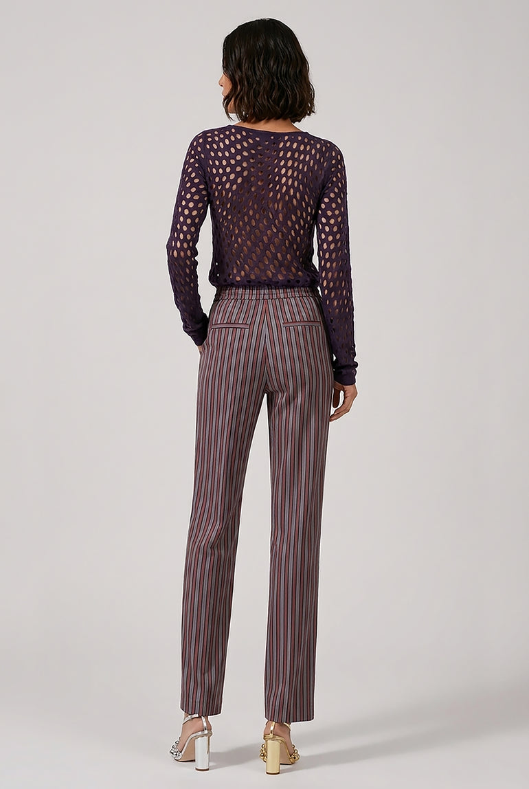 DRIES VAN NOTEN RTW Holletina Polka Dot Top | Dark Purple