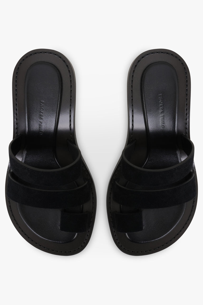 PHOEBE PHILO SHOES Three Strap Sandal | Black