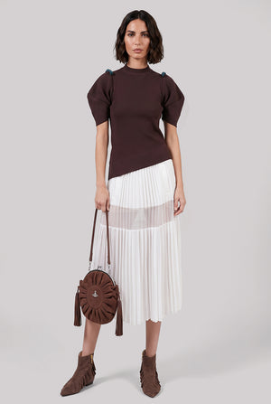 Nylon Twill Skirt | White