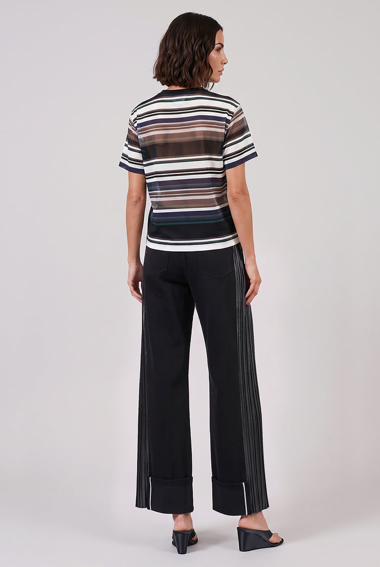 JUNYA WATANABE RTW X Levi's Pleated Panel Cropped Denim Jeans | Black