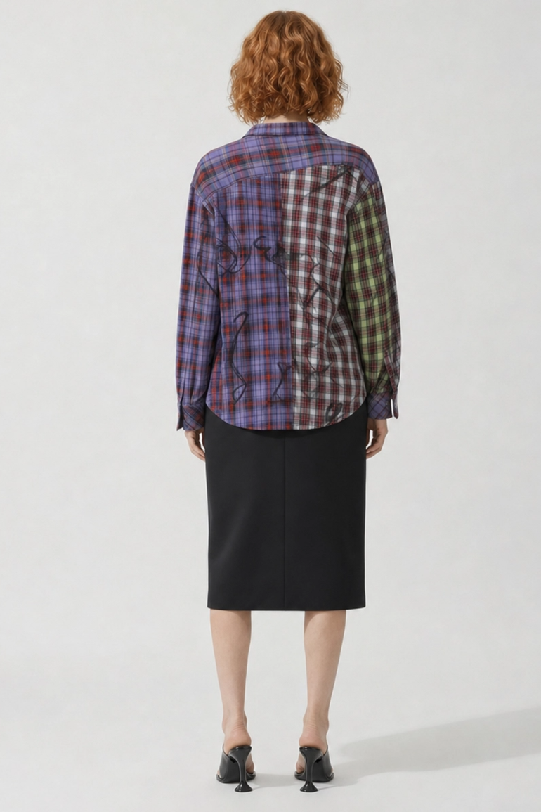 VIVIENNE WESTWOOD RTW Chaos Oversized Check Shirt | Red/Multi