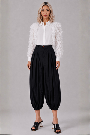 COMME DES GARCONS RTW Ruffle Sleeve Shirt | Off White