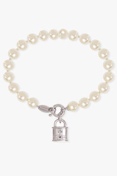 VIVIENNE WESTWOOD JEWELLERY SILVER / White/Silver Celestia Small Pearl Bracelet | White/Silver