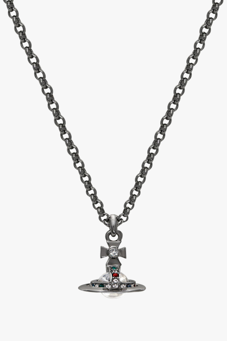VIVIENNE WESTWOOD JEWELLERY RUTHENIUM / Ruthenium New Petite Orb Pendant | Ruthenium