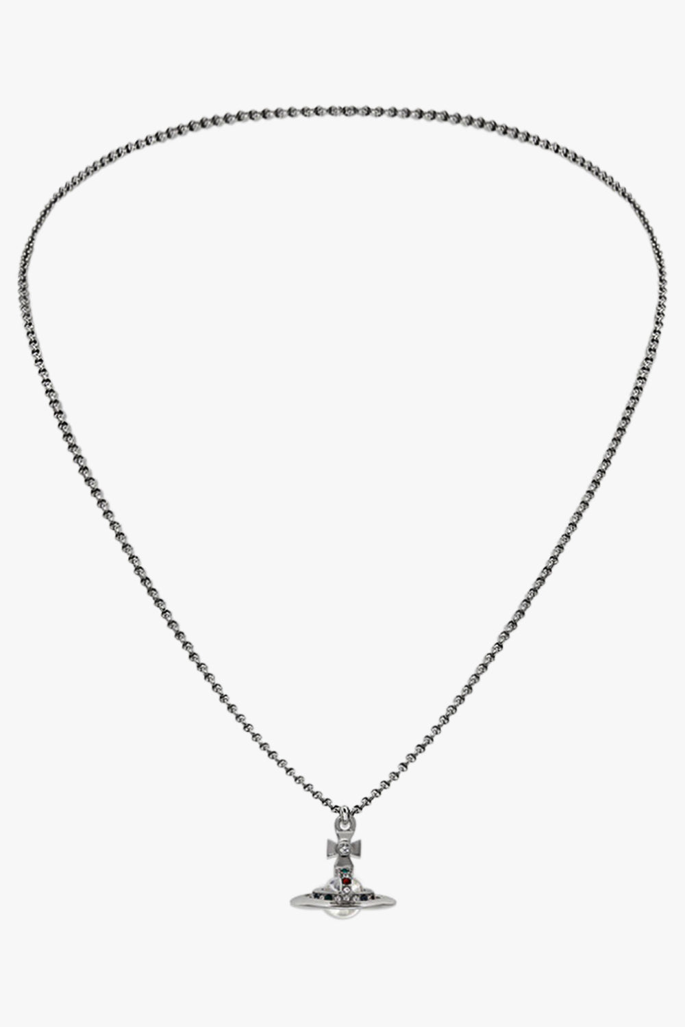 VIVIENNE WESTWOOD JEWELLERY RUTHENIUM / Ruthenium New Petite Orb Pendant | Ruthenium
