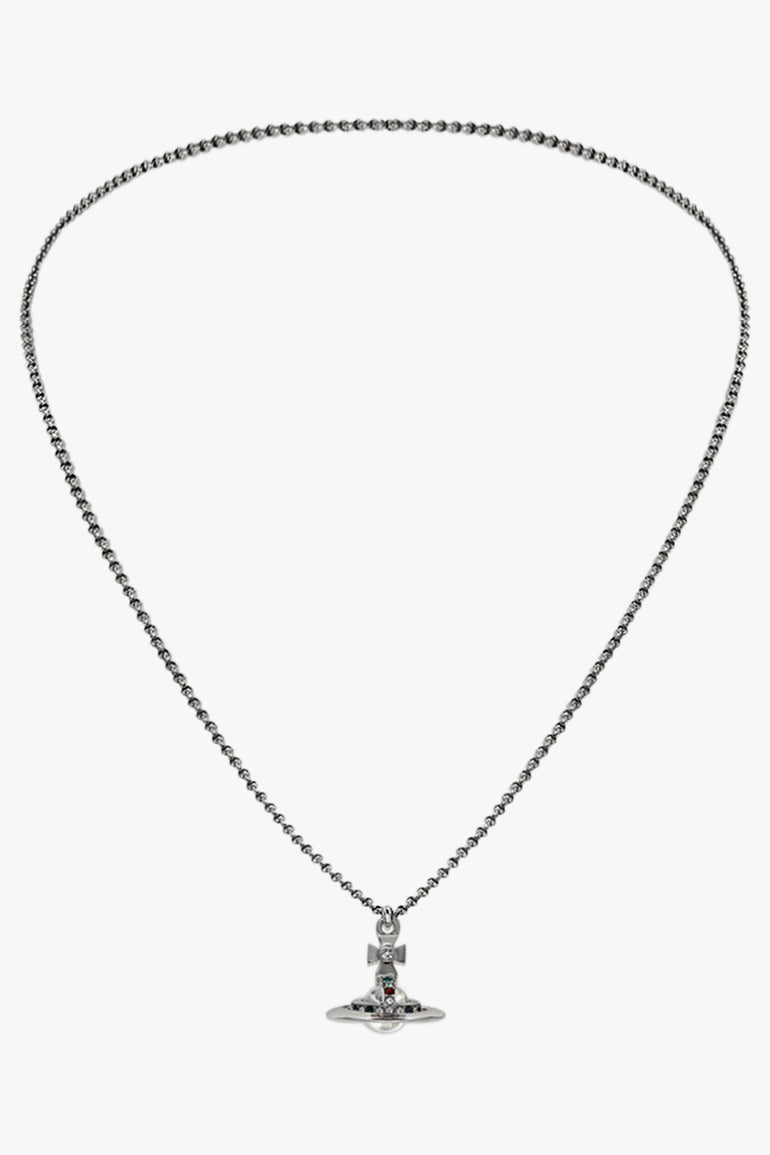 VIVIENNE WESTWOOD JEWELLERY RUTHENIUM / Ruthenium New Petite Orb Pendant | Ruthenium