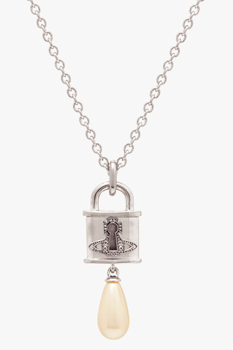 VIVIENNE WESTWOOD JEWELLERY SILVER / White/Silver Celestia Small Pearl Pendant | Silver/White