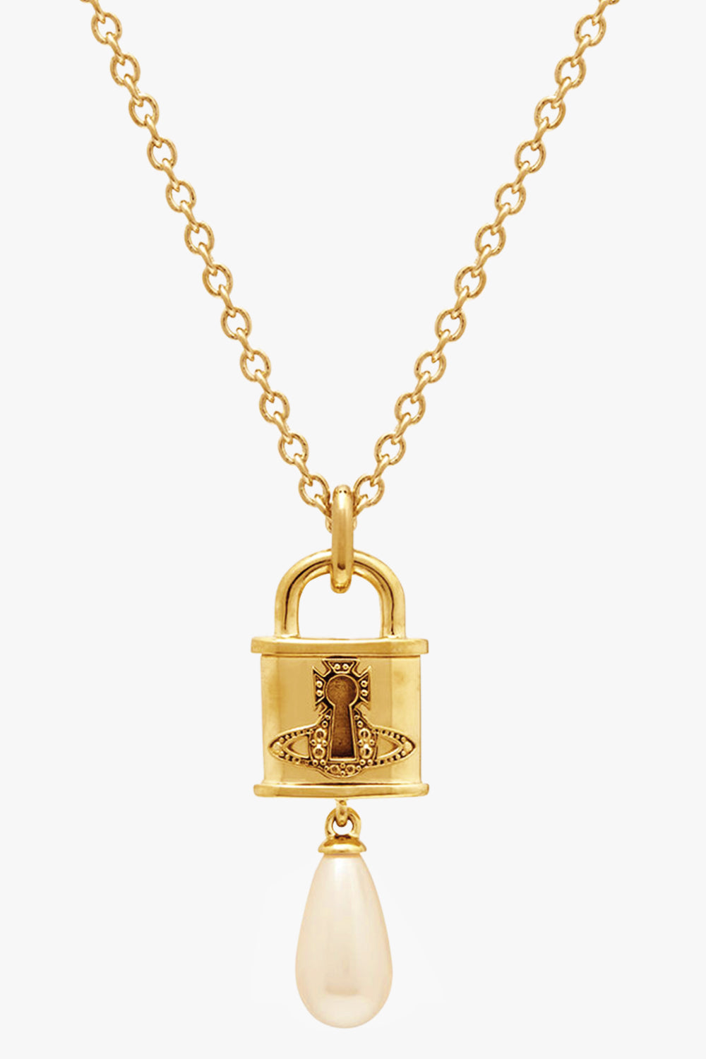 VIVIENNE WESTWOOD JEWELLERY GOLD / White/Gold Celestia Small Pearl Pendant | Gold/White