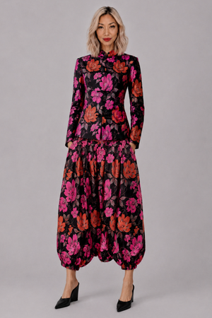 COMME DES GARCONS RTW Floral Print Tang Jacket | Black/Pink