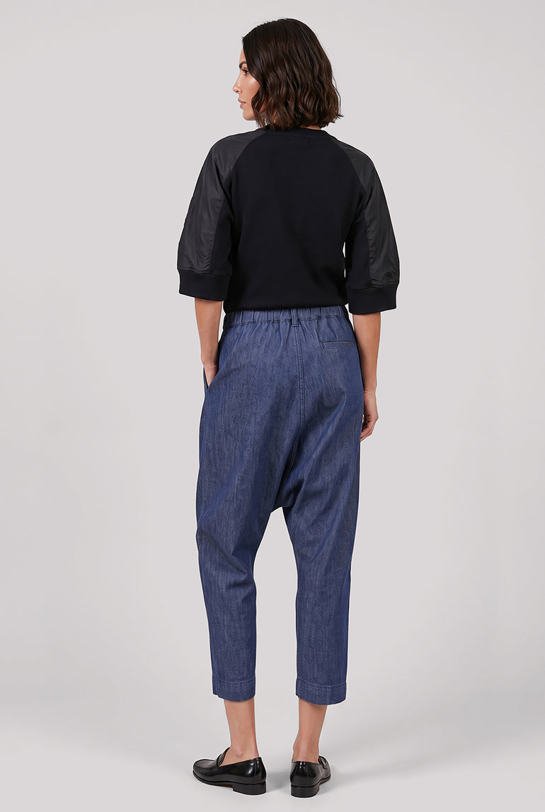 SACAI RTW Contrast Sleeve Top | Black