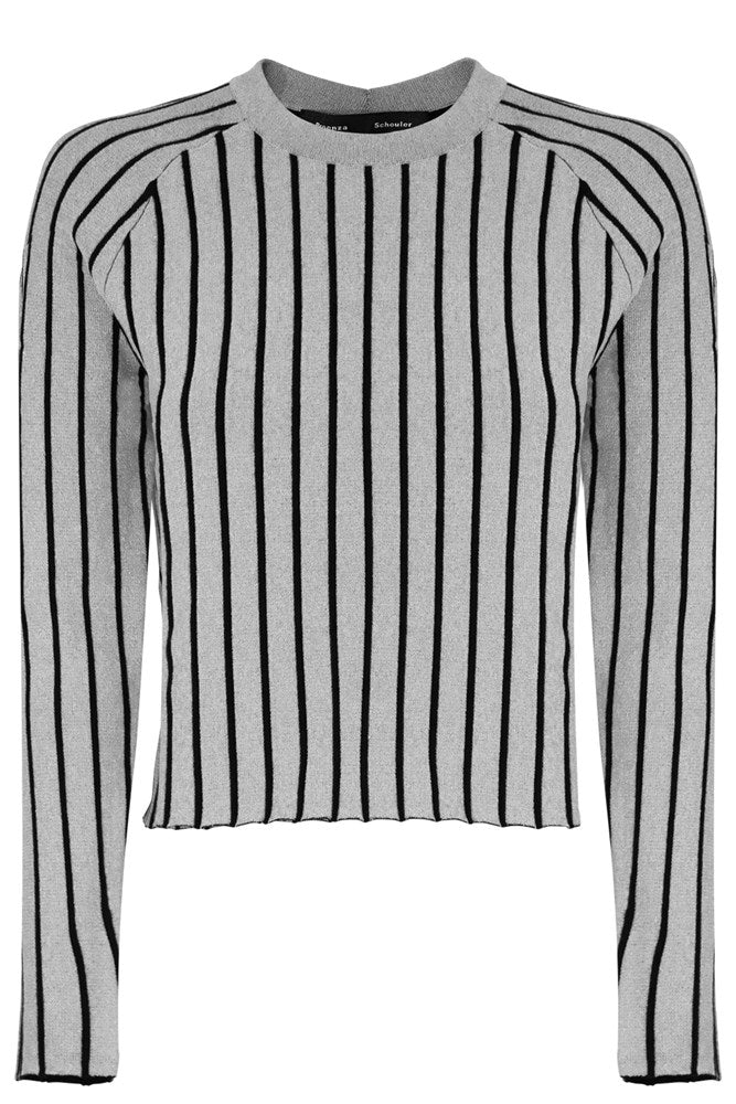 PROENZA SCHOULER RTW METALLIC SWEATER SILVER