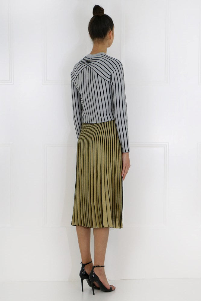 PROENZA SCHOULER RTW METALLIC SWEATER SILVER
