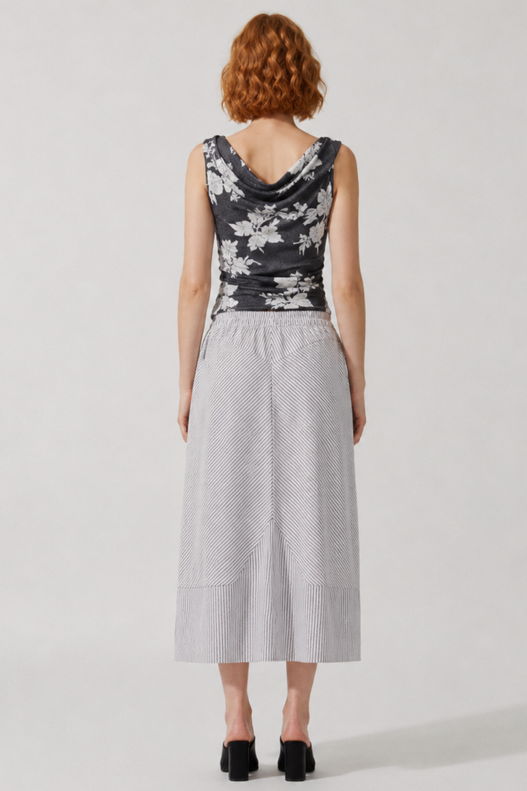 VIVIENNE WESTWOOD RTW Aerodrome Skirt | Blue/Brown Stripe
