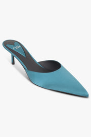 ALAIA SHOES Le Coeur Satin 55mm Mule | Emerald
