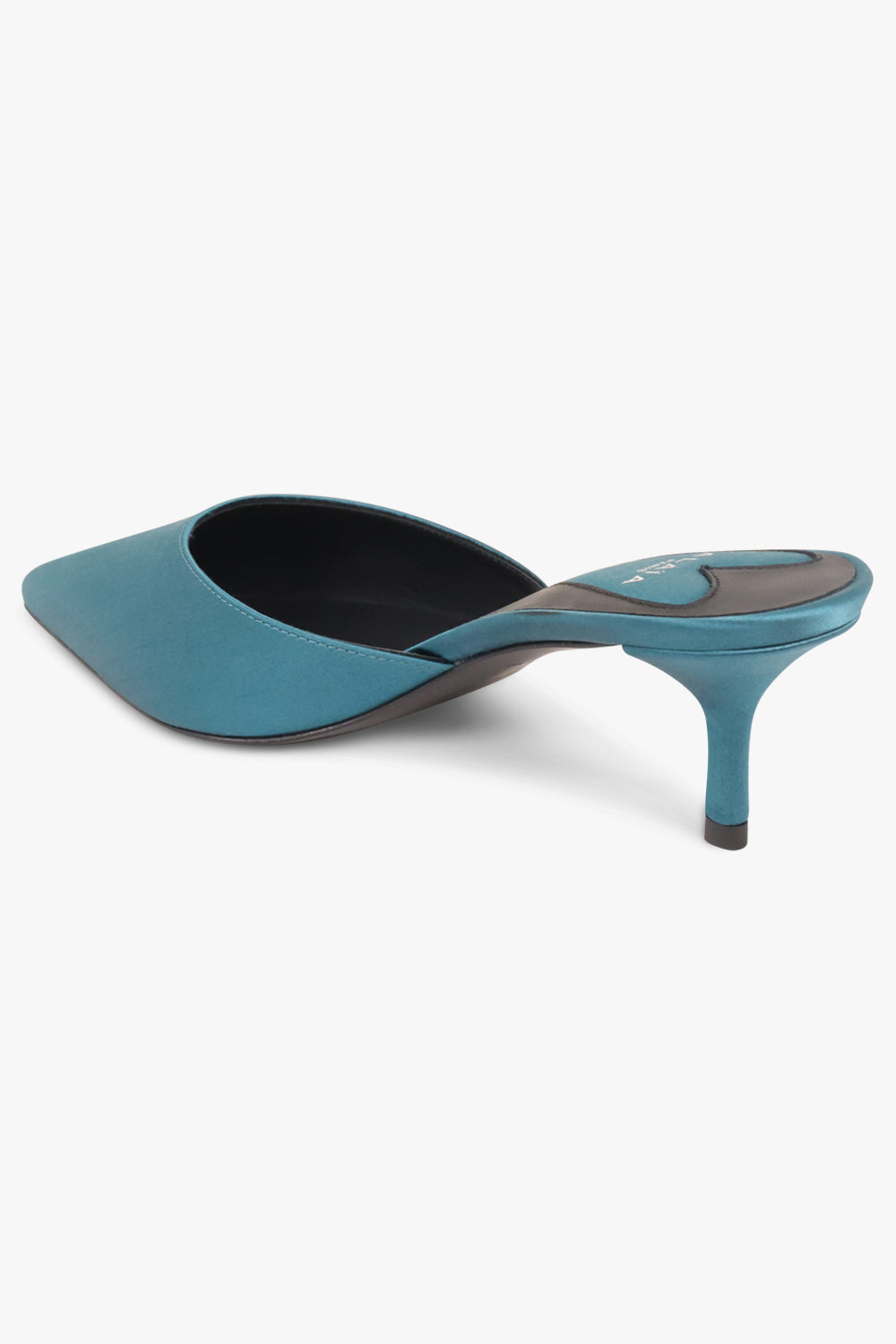 ALAIA SHOES Le Coeur Satin 55mm Mule | Emerald