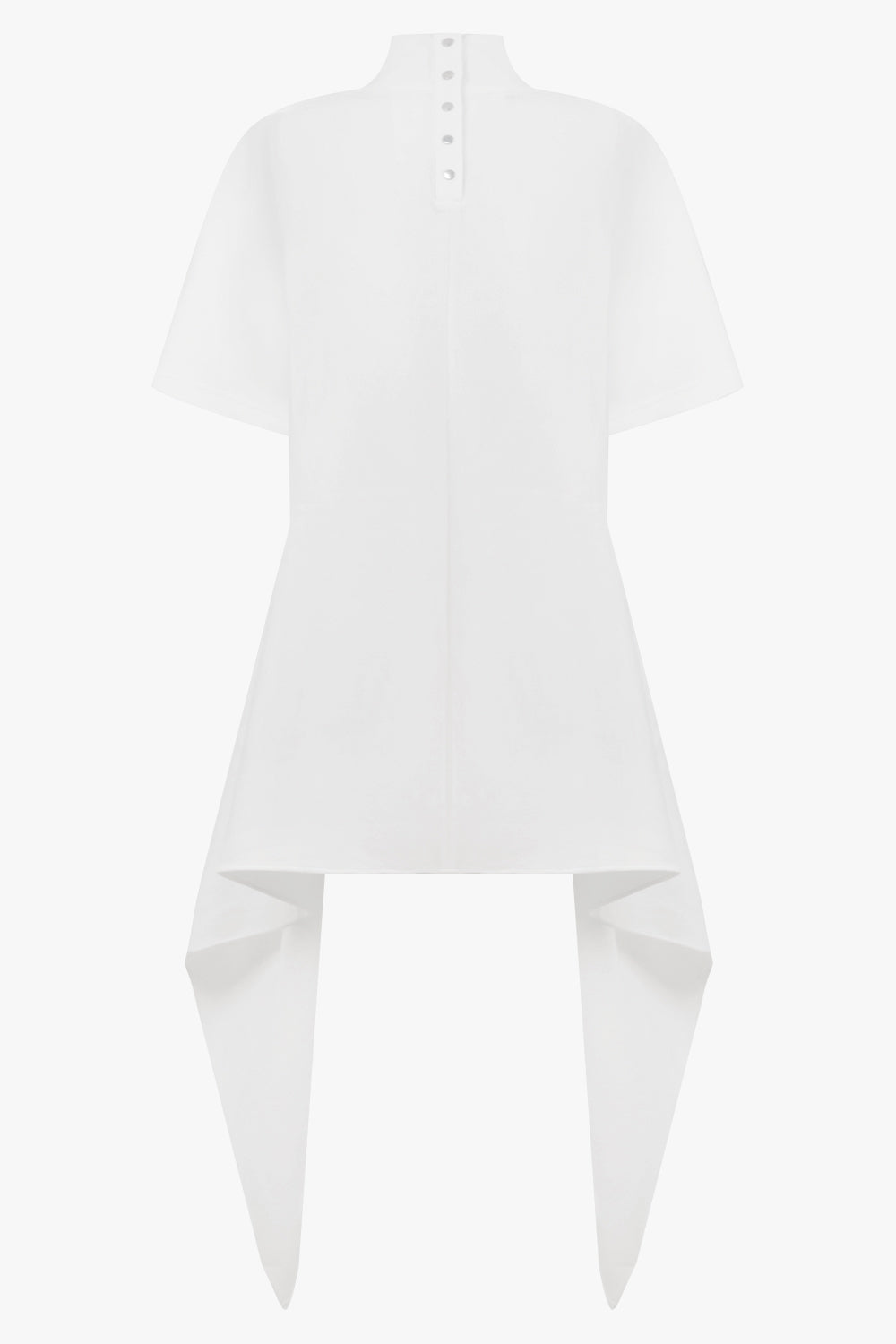 ALAIA RTW Asymmetric Draped T-Shirt | White