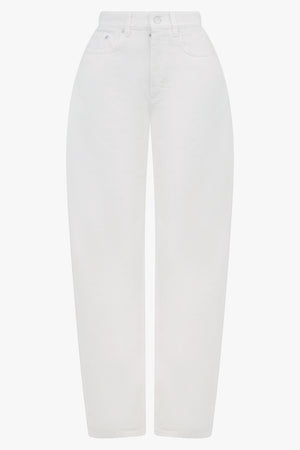 ALAIA RTW Round Denim Pants | White