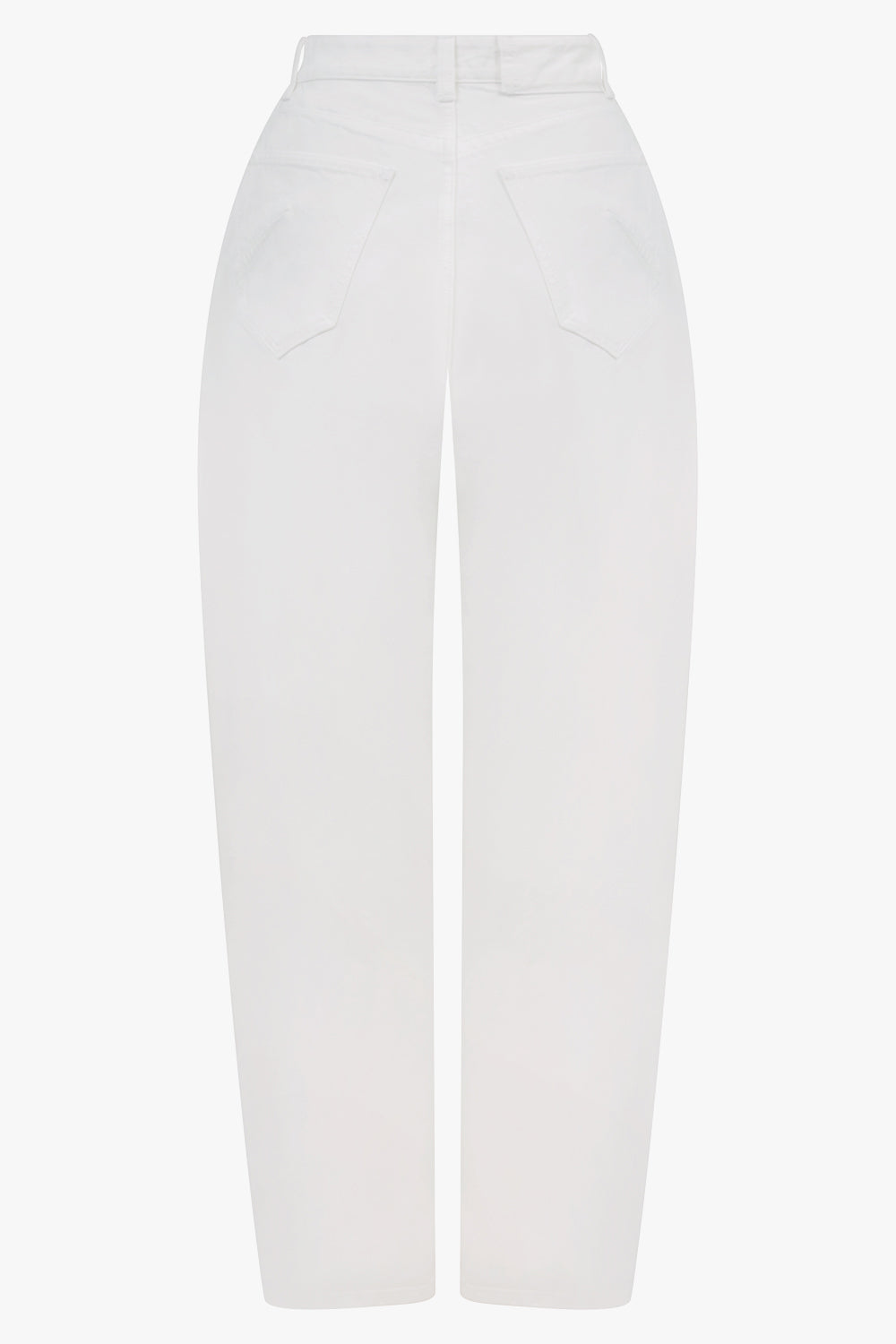 ALAÏA Round Denim Pants | White