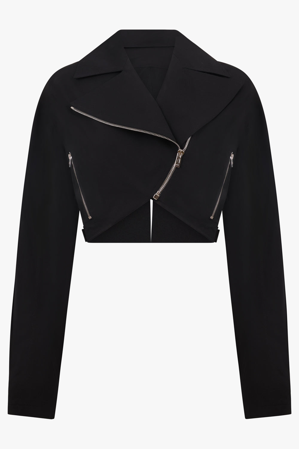 ALAIA RTW Cropped Biker Jacket | Black