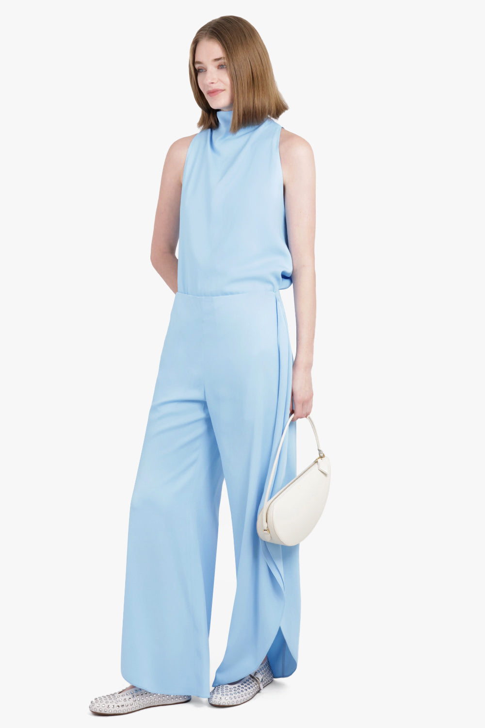 ALAIA RTW Round Fit Pant | Light Blue