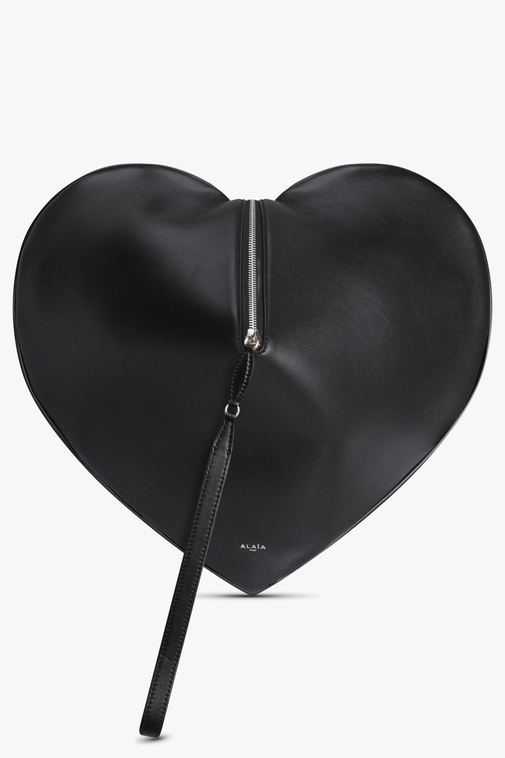 ALAIA BAGS Black Le Coeur Oversized Leather Clutch | Black