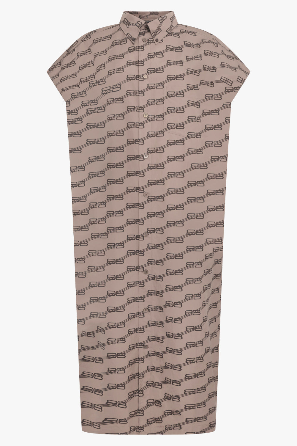 BALENCIAGA RTW SWING COLLAR DRESS | BEIGE