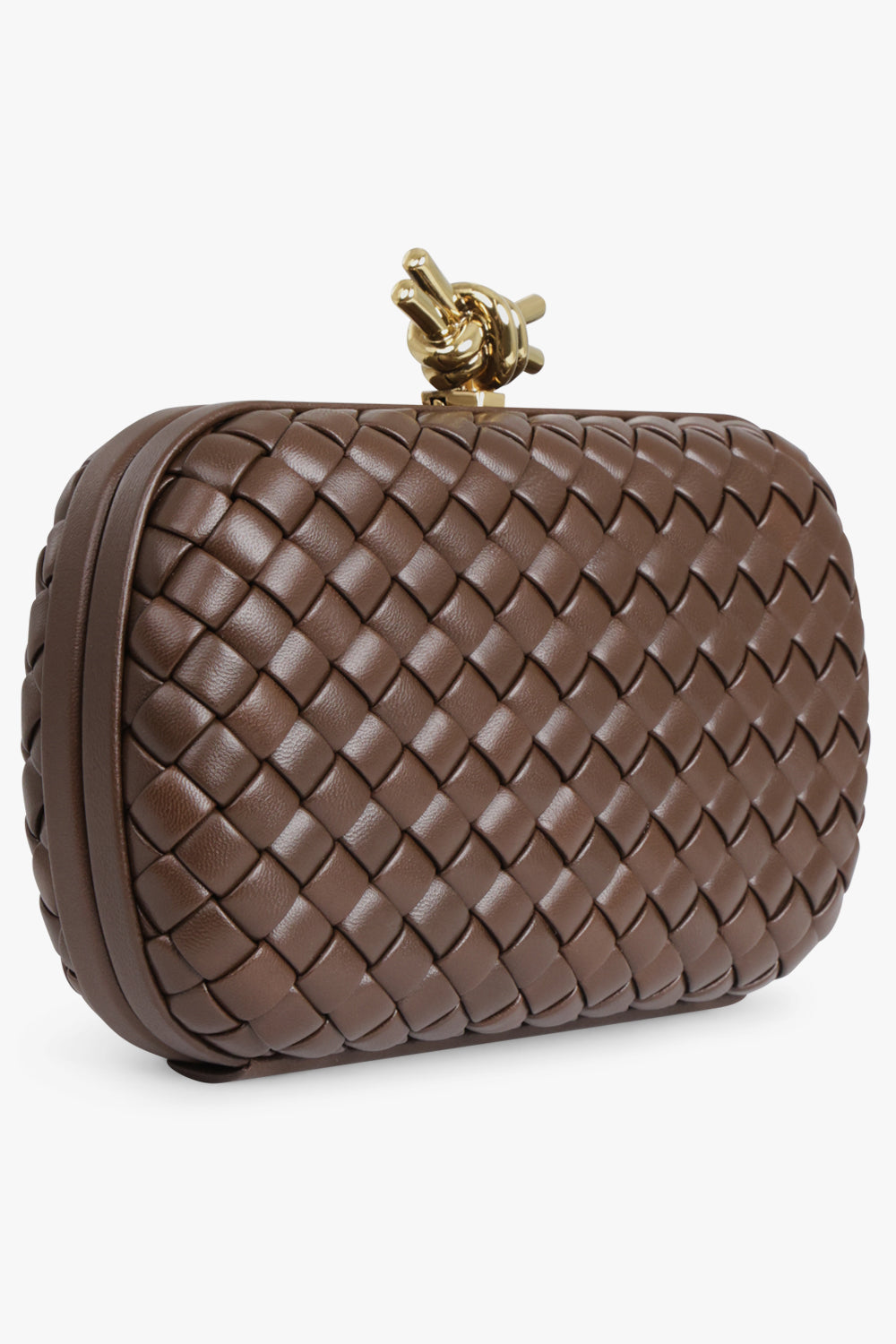 BOTTEGA VENETA BAGS Brown Knot Bag | Light Brown/Brass