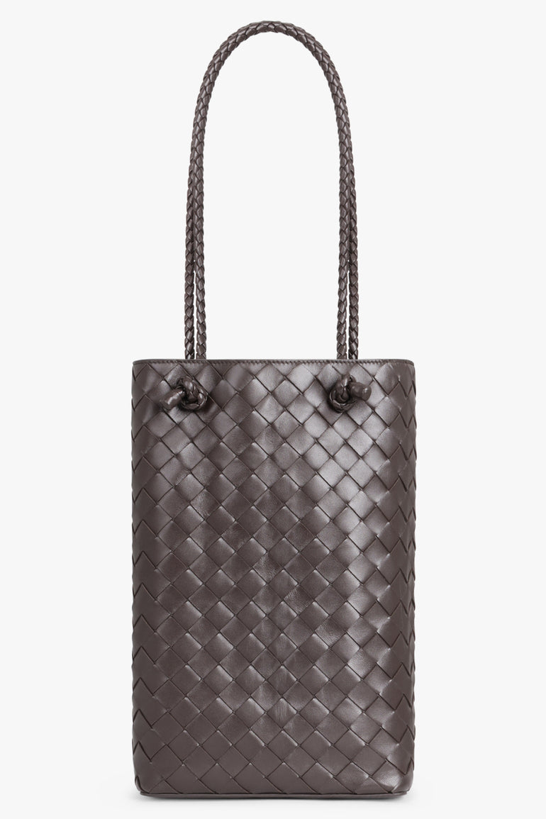 BOTTEGA VENETA BAGS Brown Mini Intrecciato Tote Bag | Fondant/Gold