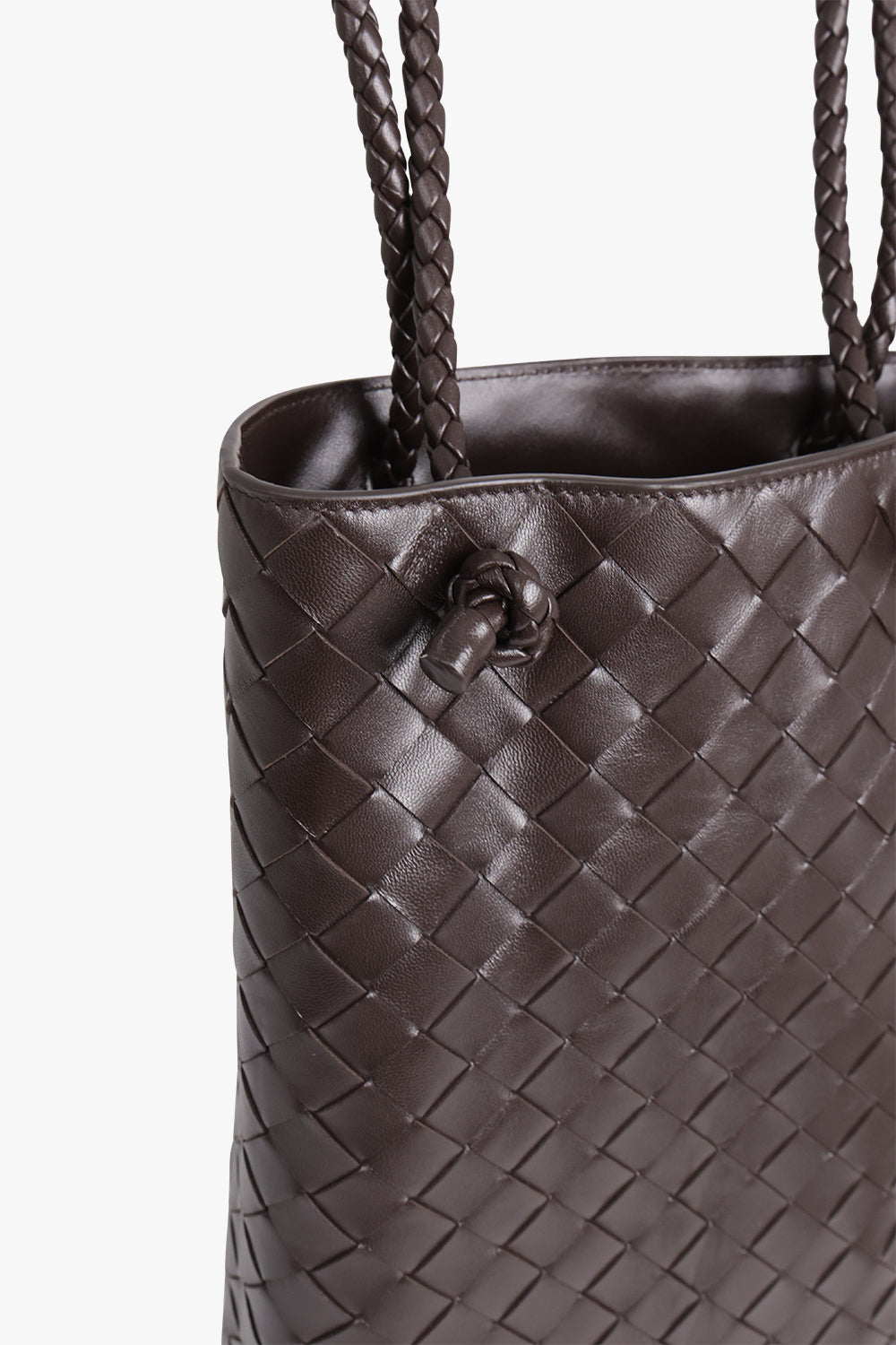 BOTTEGA VENETA BAGS Brown Mini Intrecciato Tote Bag | Fondant/Gold