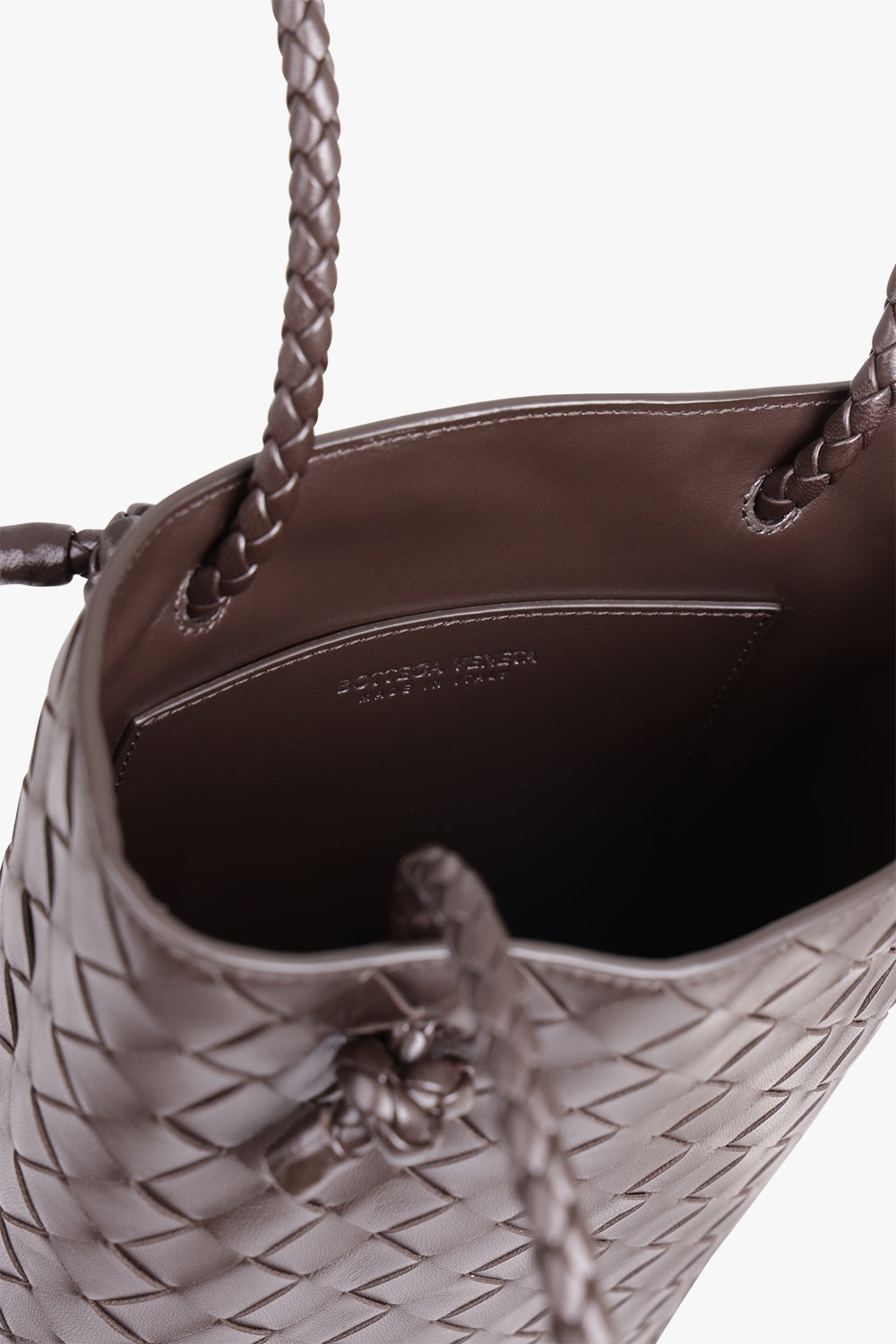 BOTTEGA VENETA BAGS Brown Mini Intrecciato Tote Bag | Fondant/Gold