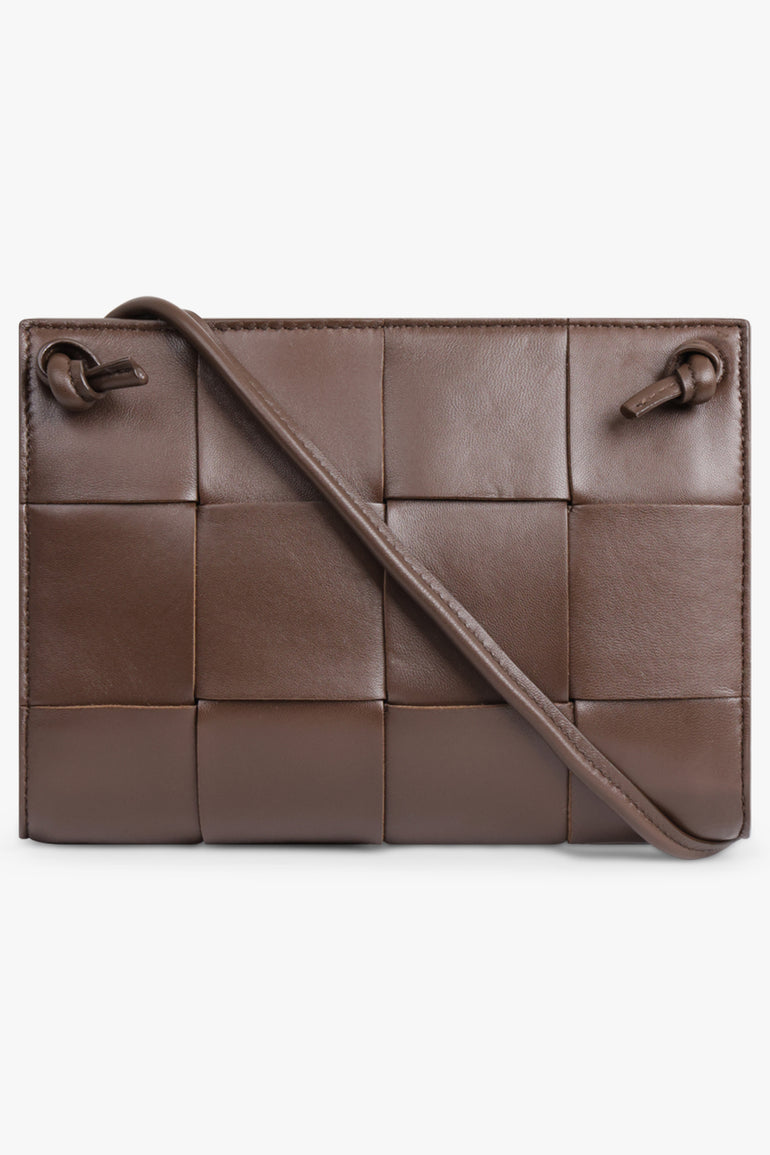 BOTTEGA VENETA BAGS Brown Small Intrecciato Bag | Light Brown/Gold