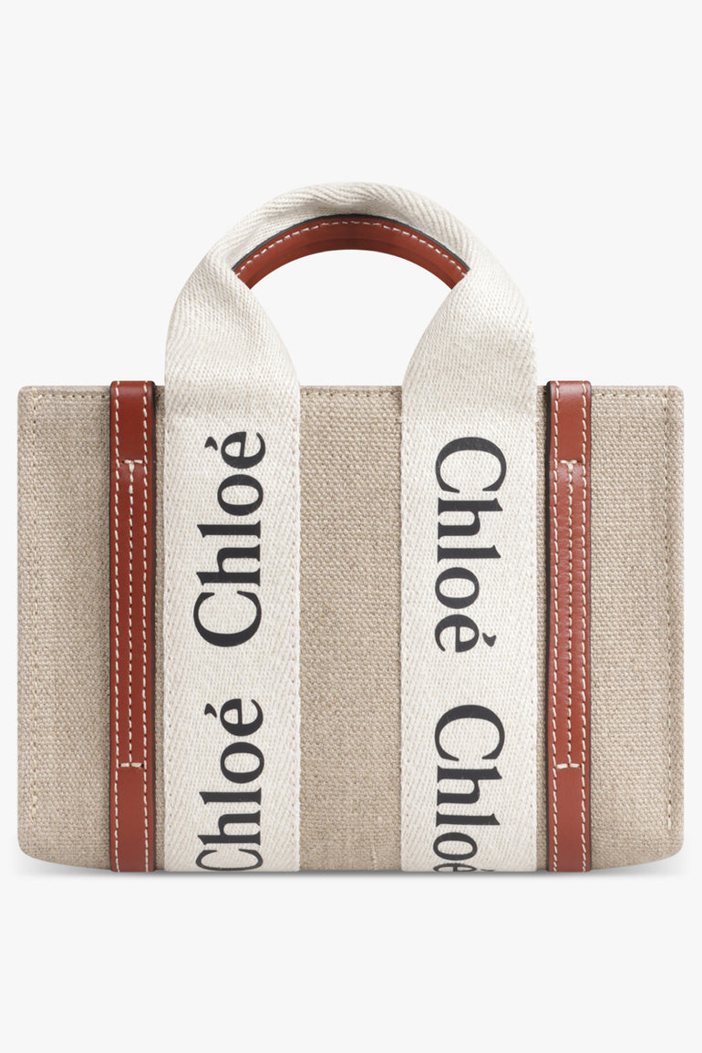 CHLOE BAGS White Woody Mini Tote | White/Brown