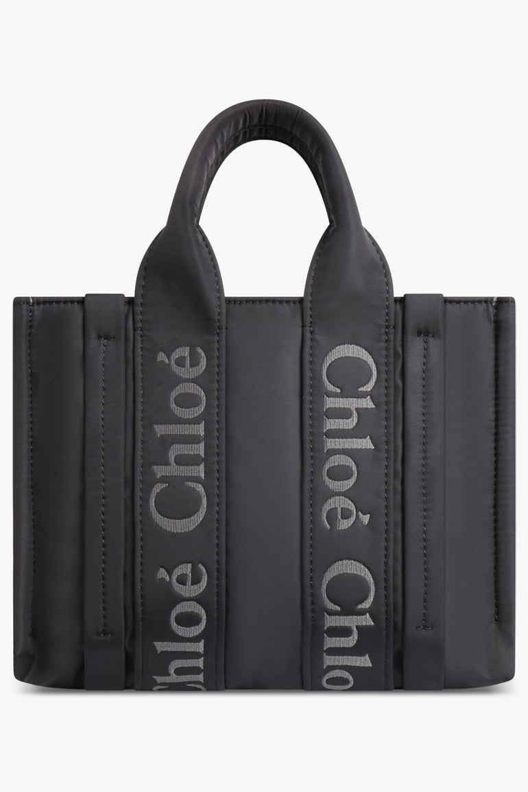 CHLOE BAGS Black Woody Small Nylon Tote | Black
