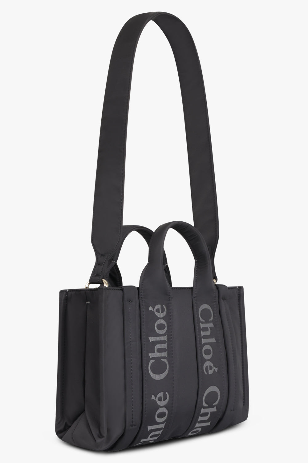 CHLOE BAGS Black Woody Small Nylon Tote | Black
