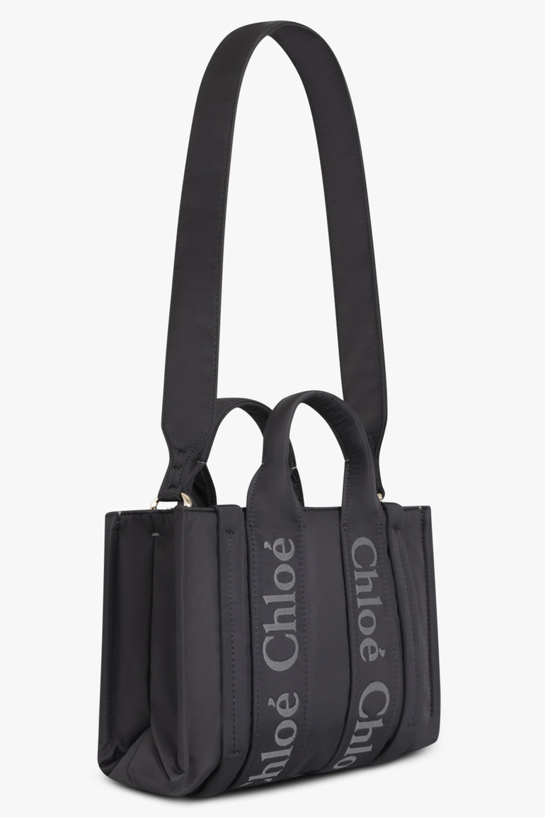 CHLOE BAGS Black Woody Small Nylon Tote | Black